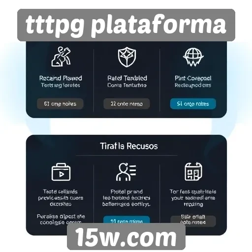 Recursos e funcionalidades da tttpg plataforma